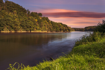 Idyllic natural landscape in the Danube valley near Kehlheim