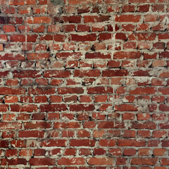 old red brick wall grunge realistic background