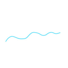 blue wave, curved doodle line. vector illustration decoration