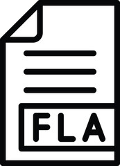 FLA Vector Icon Desing Illustration