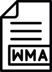 WMA Vector Icon Desing Illustration