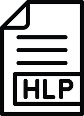 HLP Vector Icon Desing Illustration