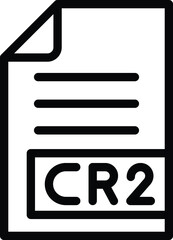 CR2 Vector Icon Desing Illustration