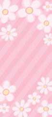 ピンクの花柄の背景イラスト