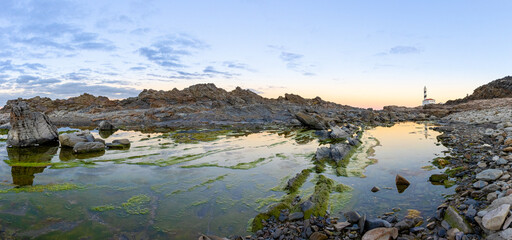 Faro de Favaritx en Menorca junto al Cami de Cavalls