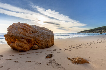 Playa de Binigaus en Menorca, junto al camí de cavalls
