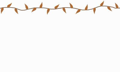 white background with leaves and branches on top
