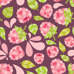 Raspberry Boom Seamless Surface Pattern Design