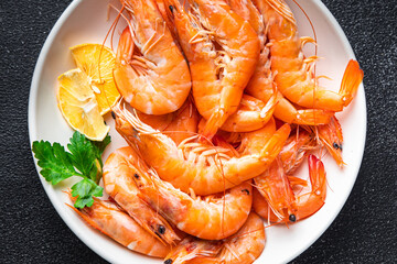 shrimp food seafood healthy meal food snack on the table copy space food background