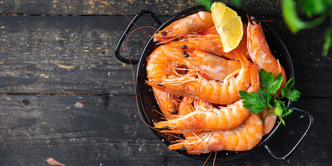 shrimp food seafood healthy meal food snack on the table copy space food background