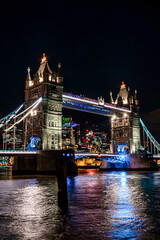 London Tower Bridge at Night. One of London's most famous bridges and must-see landmarks in London.