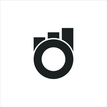 Letter O logo, icon, symbol, finance, progress, professional, business logo, beat, unique, app, music