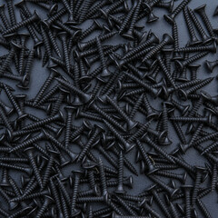 Closeup of steel screws background
