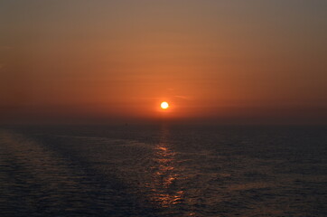 Sunset england france sea
