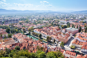 Cityscape of Ljubljana, in Slovenia