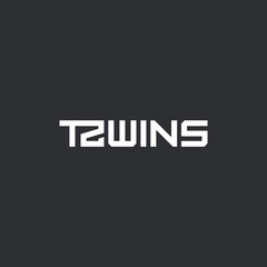 Twins typography logo design.