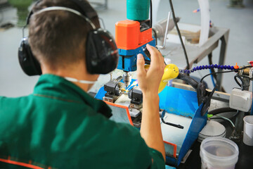 Processing of jade. Industrial jewelry manufacturing. Sacred stone of China © Артем По