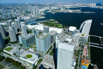神奈川県横浜市 横浜ランドマークタワー展望台からの眺め