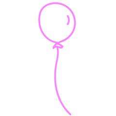 Air balloon doodle icon, balloon illustration