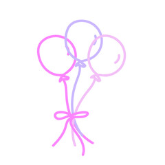 Air balloon doodle icon, balloon illustration