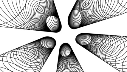 Abstract architecture concept drawing. Vector illustration on white background