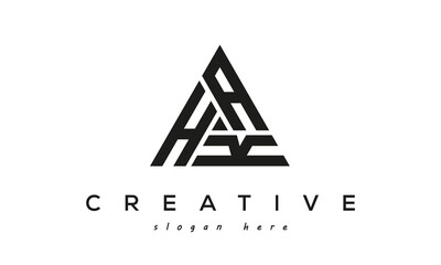 HAK creative tringle letters logo design