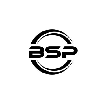 BSP letter logo design with white background in illustrator, vector logo modern alphabet font overlap style. calligraphy designs for logo, Poster, Invitation, etc.