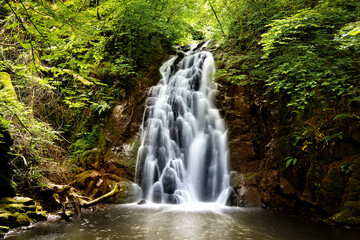 Obraz na płótnie Canvas Glenoe waterfall in Northern Ireland