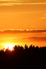 Sunset in the mountains