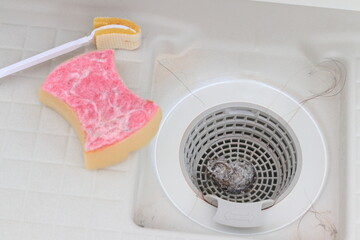 風呂掃除での排水口