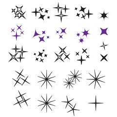 Sparkle vector icon. Sparkle vector flat illustration. Flash and Sparkle vector collection
