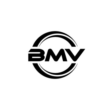 BMV letter logo design with white background in illustrator, vector logo modern alphabet font overlap style. calligraphy designs for logo, Poster, Invitation, etc.	