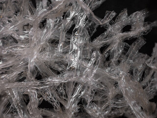 The gellant agent agar-agar white natural seawed dry stick very close macro shot food background