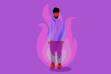 chronic pain - person in flames representing pain and inflammation