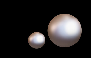 3D rendering of white purple pearl
