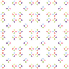 Seamless pattern of pastel dots. Vector illustration of simple background. 
