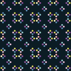 Fototapeta na wymiar Seamless pattern of pastel dots. Vector illustration of simple background. 