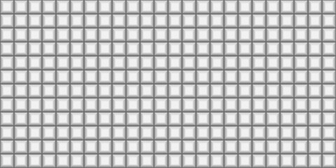 White subway tile, seamless pattern. Metro ceramic 3d quare tile. Kitchen or bathroom wall or floor texture background for interior design. Vector illustration.