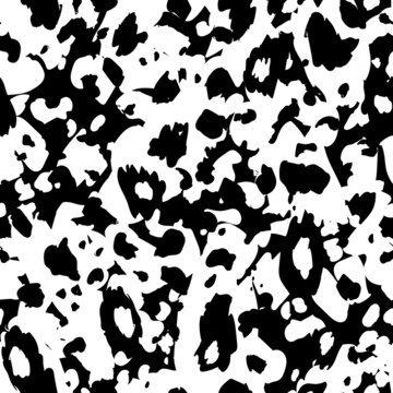 Abstract modern leopard seamless pattern. Animals trendy background. Black and white decorative vector stock illustration for print, card, fabric, textile. Modern ornament of stylized skin