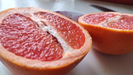 grapefruit on the table