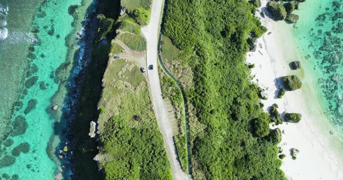 宮古島の絶景 東平安名崎（ひがしへんなざき）をドローンで空撮