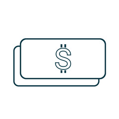 Vector abstract dollar bill icon.