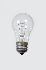 Light bulb on a gray background