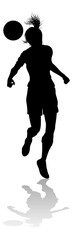 Female Soccer Football Player Woman Silhouette