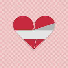 Fototapeta na wymiar Heart Icon. Valentine's Day.Heart background.Vector Illustration