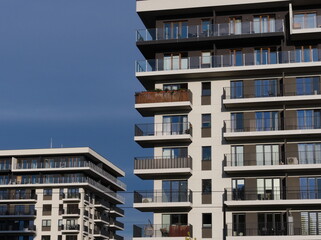 New residential buildings, new apartments, apartments with terraces. New blocks