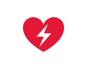 Heart health care vector icon. Cardio medicine symbol. Cardiology illustration
