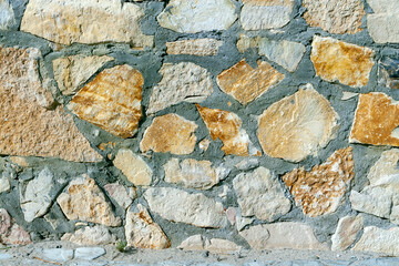 Stone wall texture. Rough masonry.