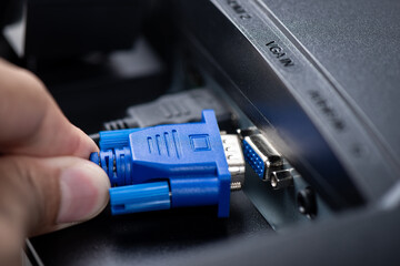 Blue VGA connector - 477994355