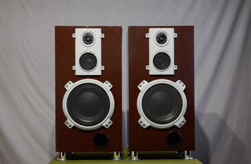 Music speakers, vintage speakers. © eleonimages